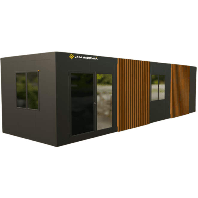 CONTAINER DE LOCUIT 30MP - 10,000x3,000x2,700mm - BAIE COMPLETA- DORMITOR - LIVING.
