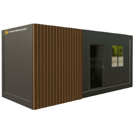 CONTAINER DE LOCUIT 18MP - SPATIU UTIL - BAIE COMPLETA - DORMITOR - ASPECT FUTURIST