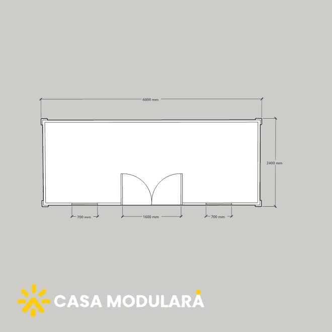 Container modular birou 6 × 2.4 m – soluție profesională, design modern și funcționalitate deplină - imagine 2