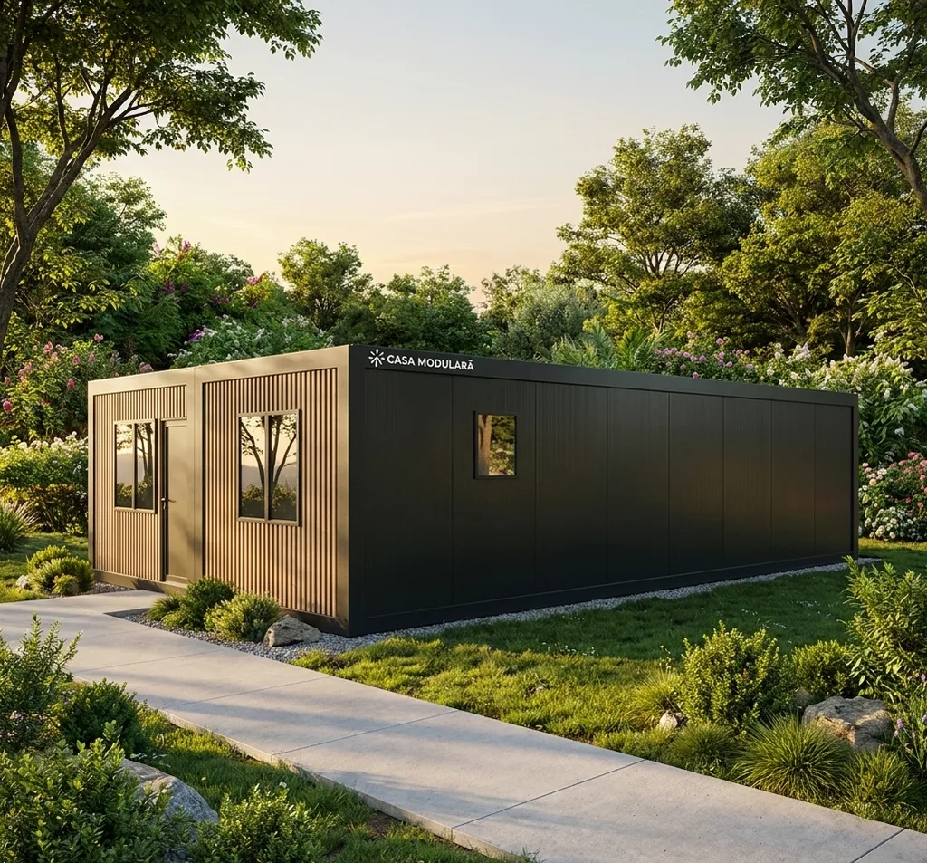 Casa din Containere 44mp - 2 Dormitoare, Baie, Living + Bucatarie - imagine 3